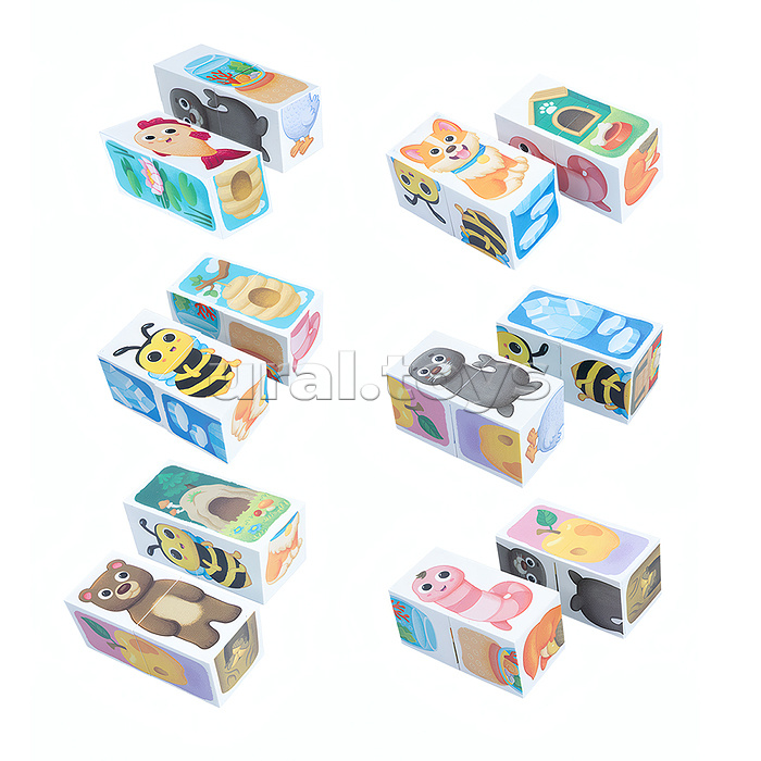 Кубики пластмассовые Умные кубики "Где мой домик?" 6 шт (18 картинок) Baby Toys Кубики пластмассовые Умные кубики "Где мой домик?" 6 шт (18 картинок) Baby Toys