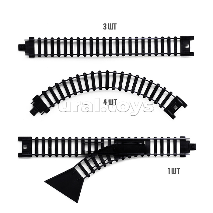 Железная дорога "Ретро поезд - Военный состав" в коробке