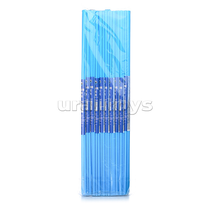 Набор цветной креповой бумаги для декоративных работ, 50x200cм, растяжение 20%, плотность 17г/м3,10шт, цвет голубой