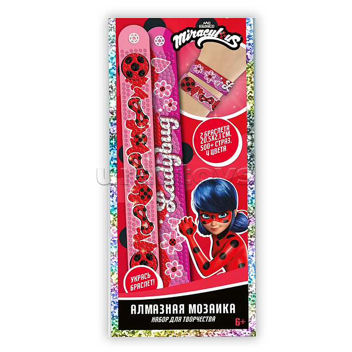 Набор для творчества "Укрась браслеты" Леди Баг, алмазная мозаика