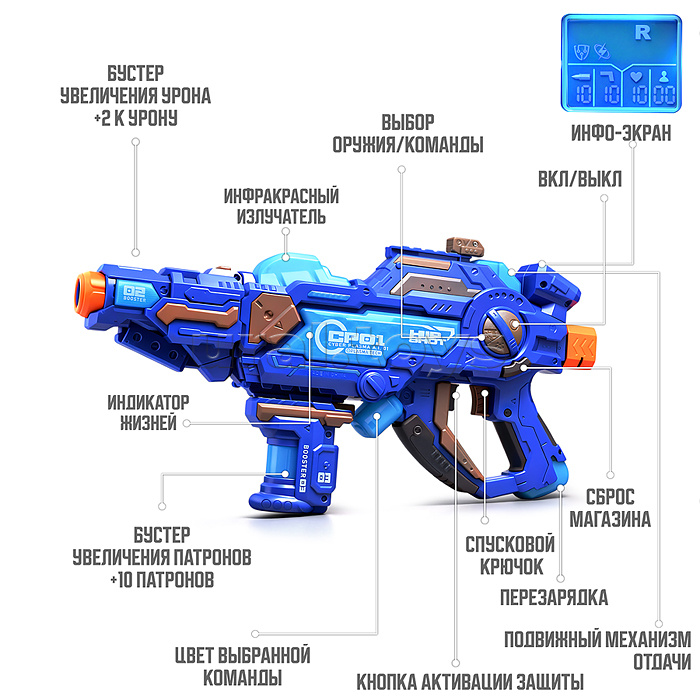 Набор оружия "Космический бой" в коробке