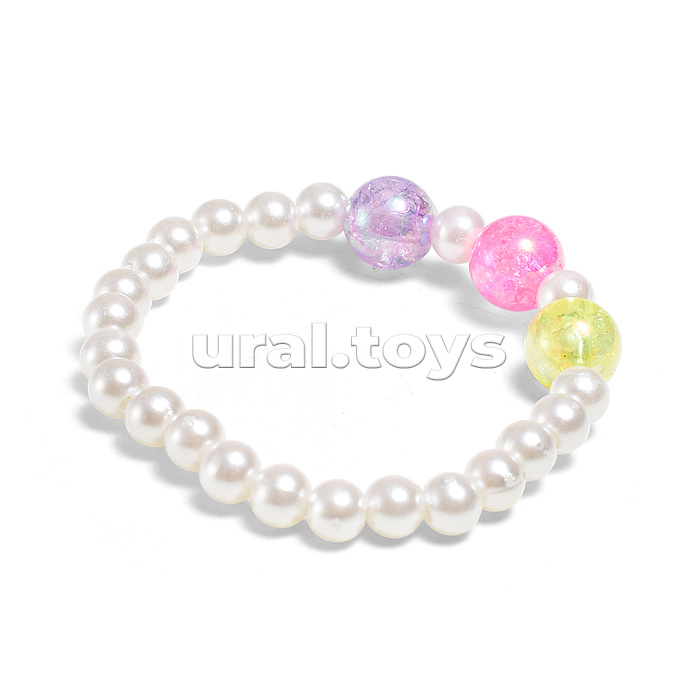 Набор украшений "Вишенка" (браслет, кольцо и клипсы) в пакете