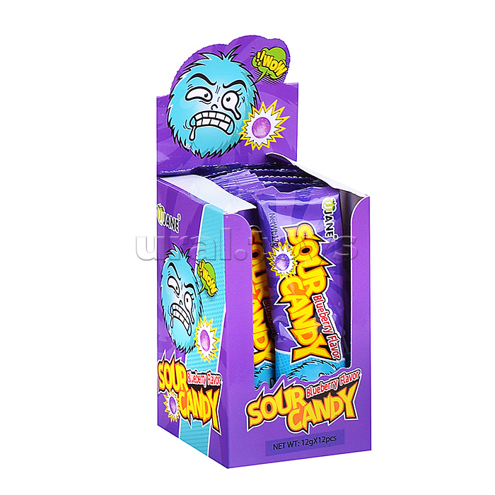 Леденцы кислые Sour Candy Mini 12 г, в пластиковом пакете, голубика Леденцы кислые Sour Candy Mini 12 г, в пластиковом пакете, голубика