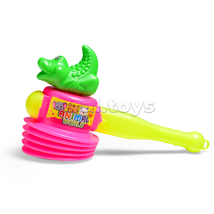 Молоток - стучалка "Крокодильчик" 25 см., в сетке