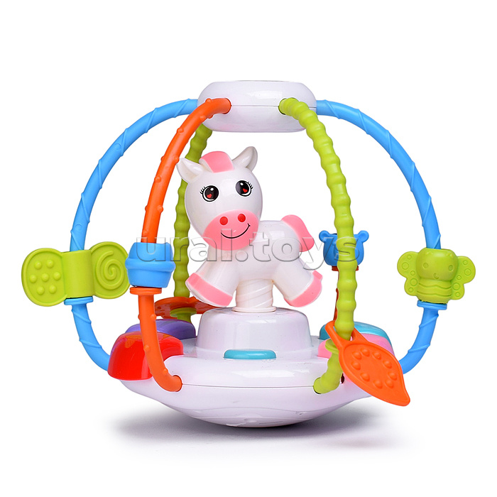 Игрушка развивающая "Милый шар-зверюшка" свет, звук, в коробке