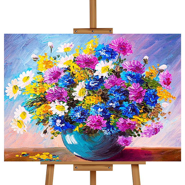 Набор для рисования "Картина по номерам 40х50 см. Полевые цветы в вазе"