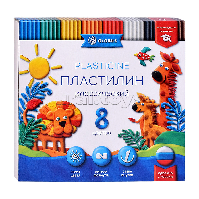 Пластилин классический 8 цв.