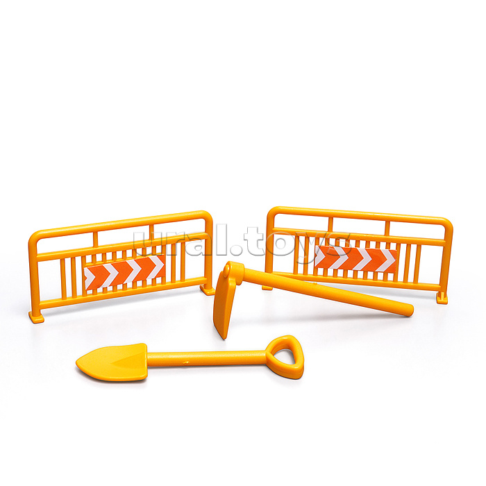 Машина "Бетономешалка" с дорожными знаками, в коробке