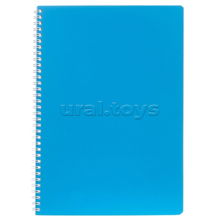 Тетрадь 96л. А4 клетка "Небесная лазурь" на гребне перфорация на отрыв Soft-touch SoloMatt