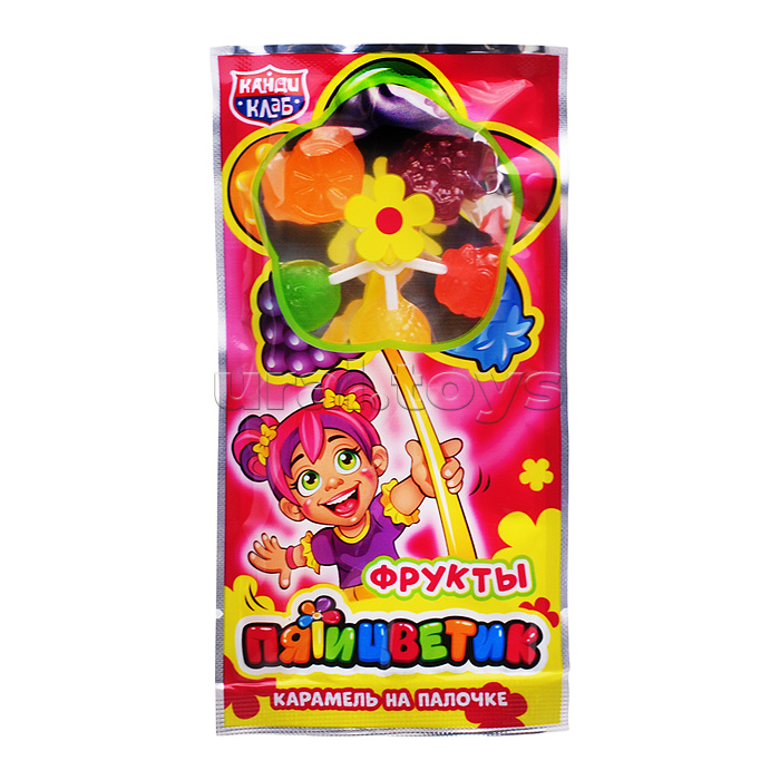 Карамель на  палочке "Пятицветик" (фрукты) 12гр*30шт