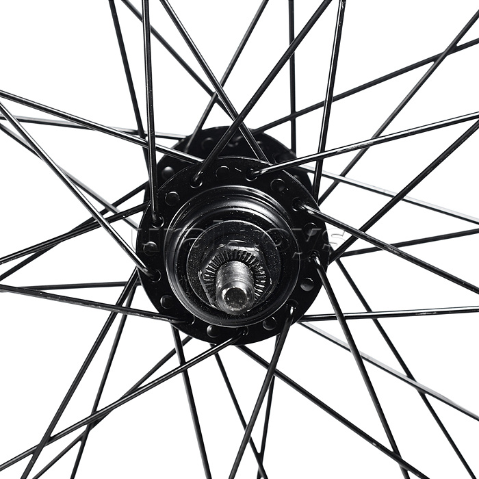 Колесо велосипедное 24" заднее в сборе, алюминий, под трещ, V-br, без гаек