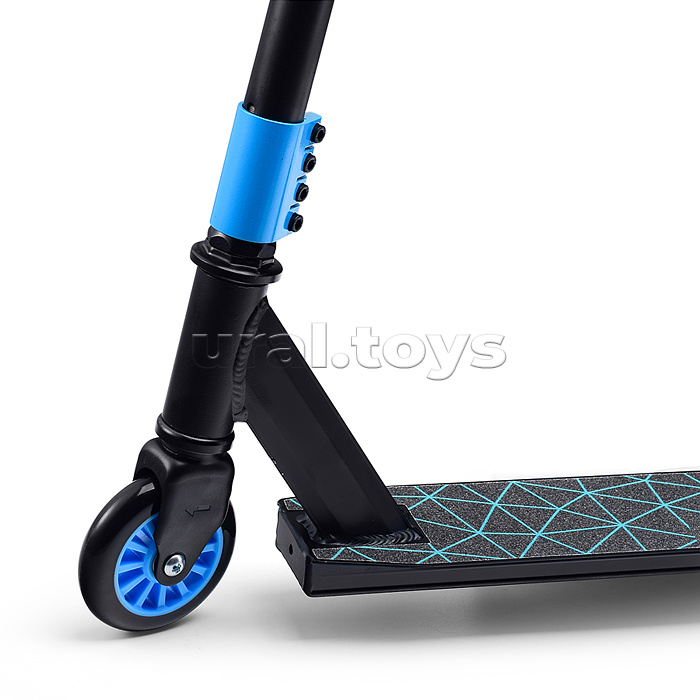 Самокат-снегокат трюковой в коробке (синий)