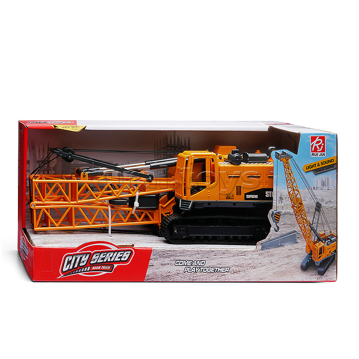 Кран "Башенный" (свет, звук) в коробке (желтый)