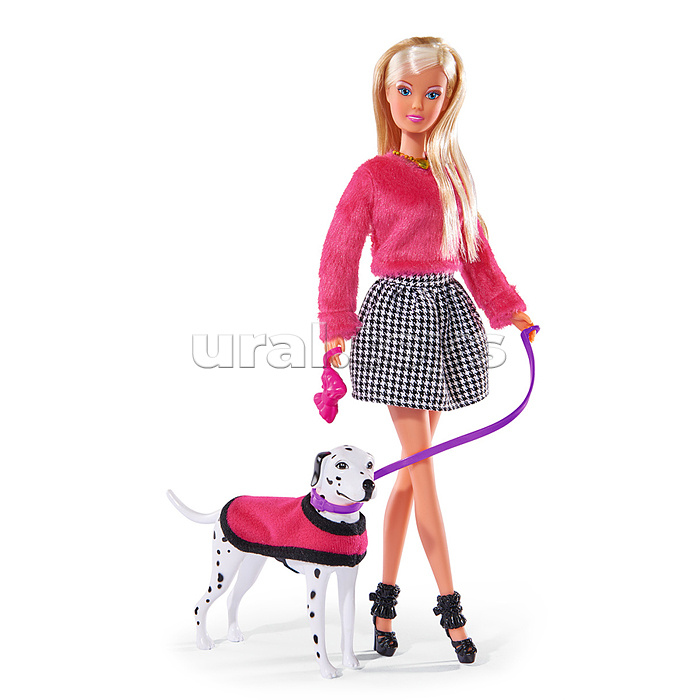 Кукла Штеффи на прогулке с далматинцем 29 см