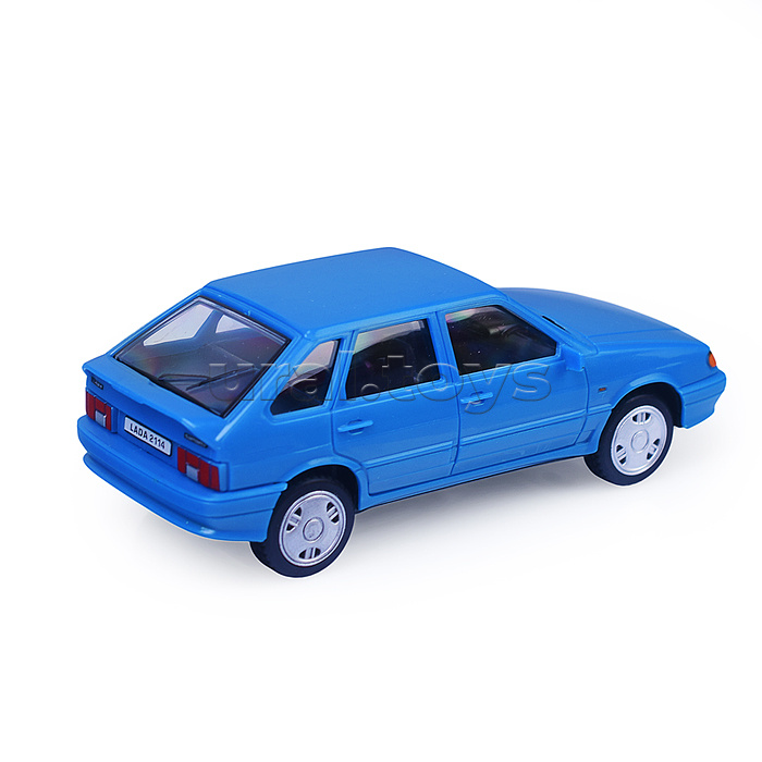 Машина пластик LADA-2114 "Samara" 11 cм, синий, в коробке