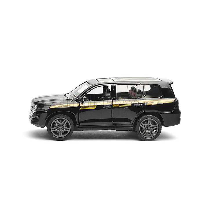 Чёрная инерционная машинка с прозрачной крышей die-cast,1:32, открывающиеся двери