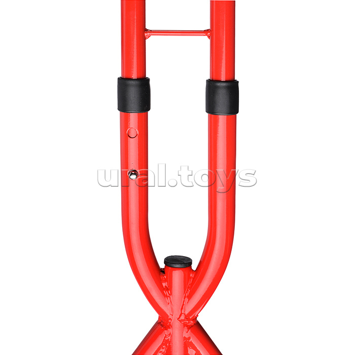 Игрушка Снегокат детский 111 "Mobile" с Т-образным толкателем и колесной базой (Котик на красном снегоходе)