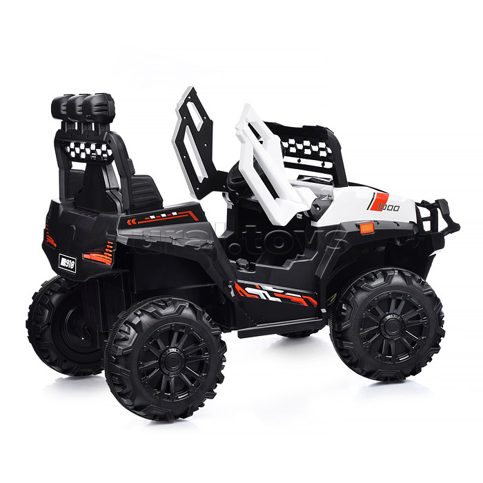 Электромобиль "Багги лайт" с р/у управлением, четырехколесный, двухместный, двойной привод (белый)