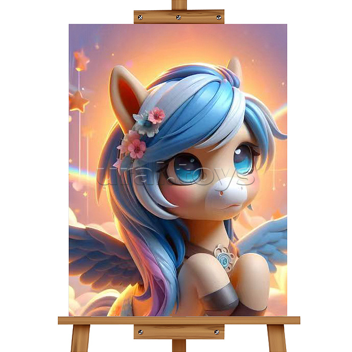 Мозаика алмазная "Милая пони" 20*30см.