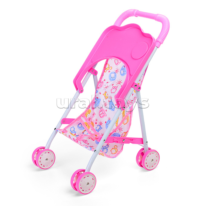 Коляска для кукол (металлическая, складная, прогулочная, цвет в ассортименте)