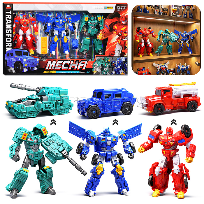 Робот трансформирующийся в пожарную службу, в коробке