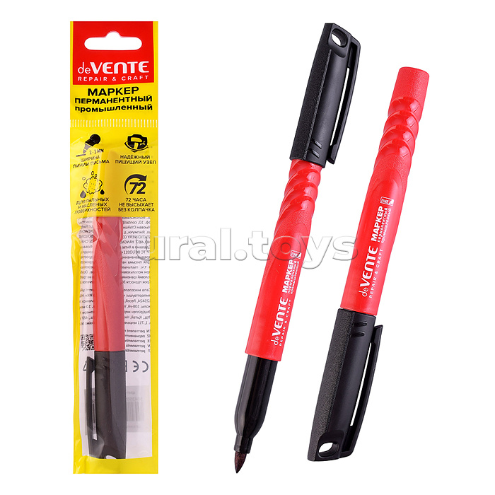 Маркер перманентный "Repair&Craft" для строительных работ, пишущий узел устойчив к загрязнению