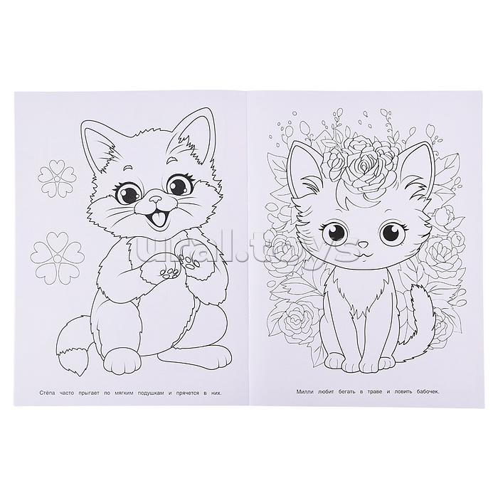 Раскраска "Милые коты"