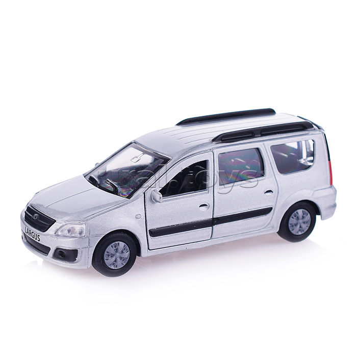 Машина металл Lada Largus 12 см, (двери, багаж., сереб.,) инерц., в коробке