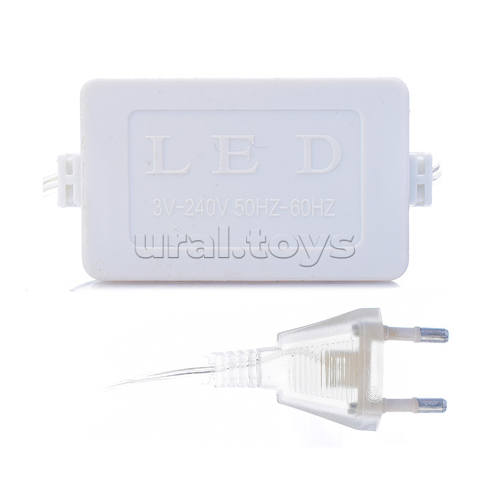 Электрогирлянда светодиодная Роса, 10 м, 100 ламп, синий