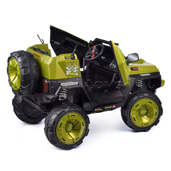 Электромобиль "Стайер" на аккумуляторе, с р/у управлением, в коробке (зеленый)