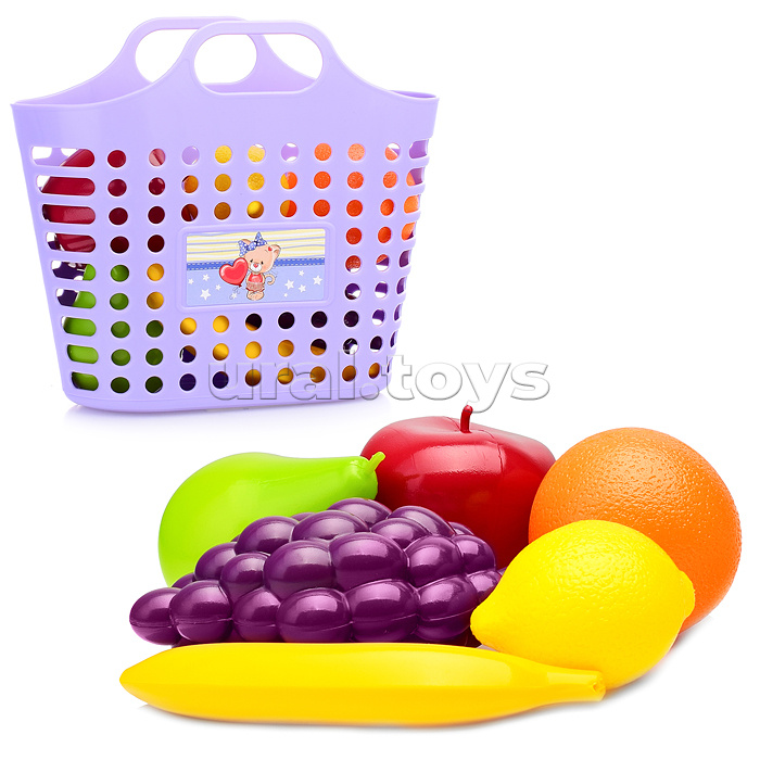 Игровой набор "Фруктовая корзинка" (7 предметов)