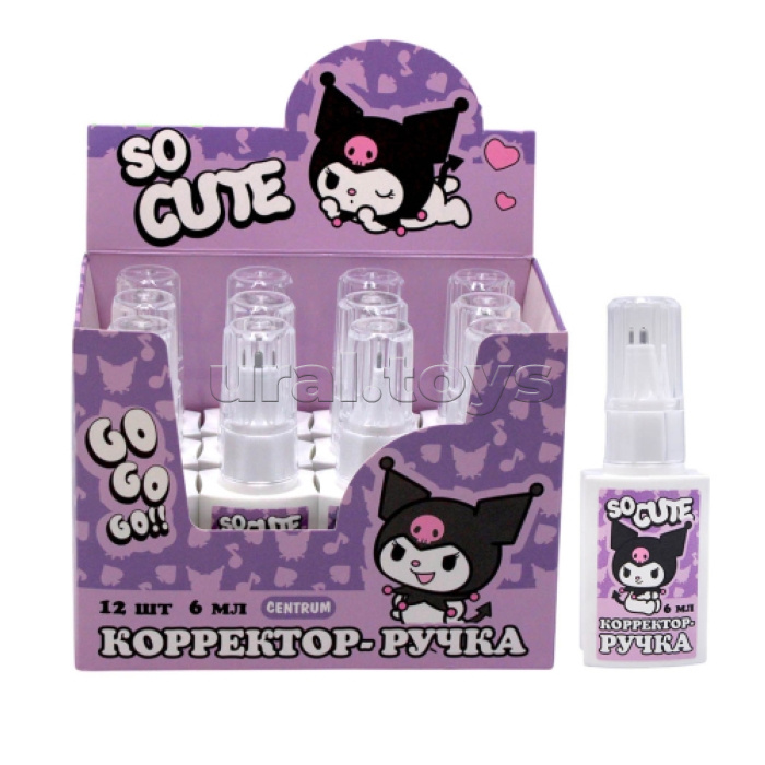 Корректор-ручка Kuromi 6 мл, с металлическим наконечником, в дисплее