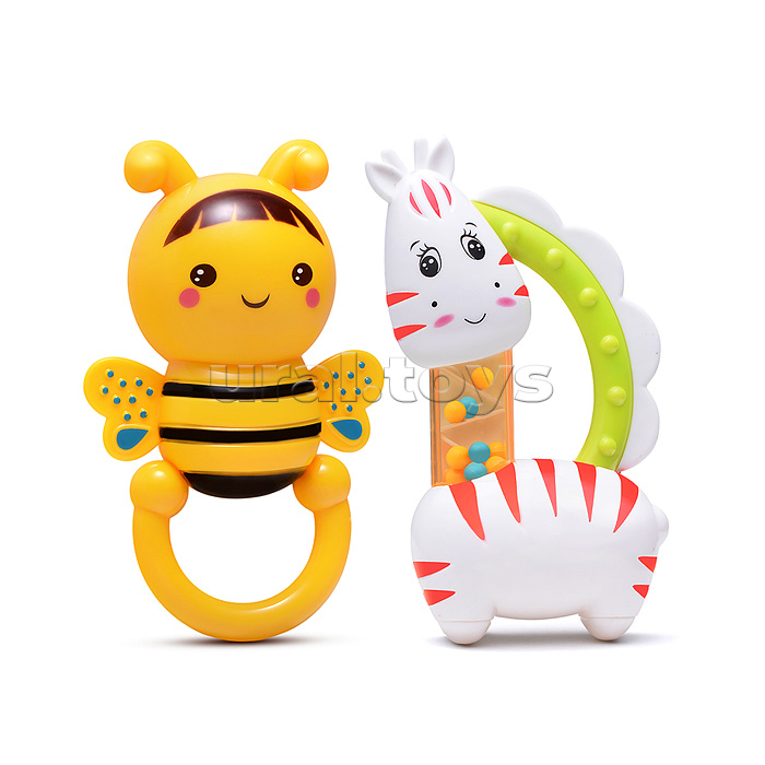 Набор погремушек "Пчеленок с жирафиком" в пакете