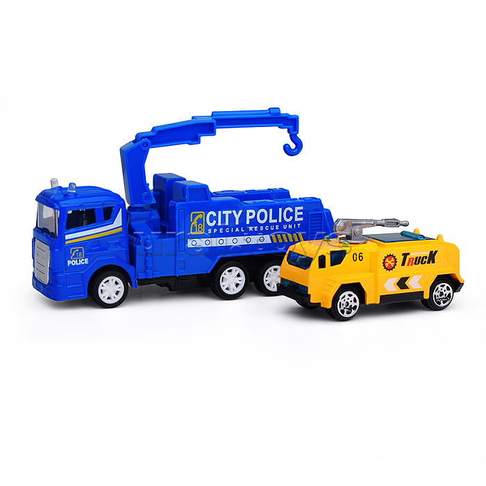 Машина "Эвакуатор полицейский" металл, в коробке