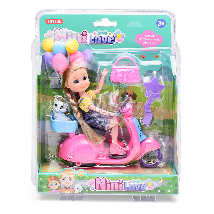 Кукла с аксессуарами, на листе