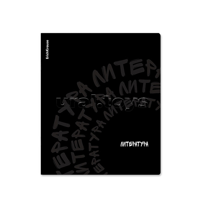 Тетрадь 48л. линейка "Noir" Литература ламинация soft-touch+выборочный УФ-лак