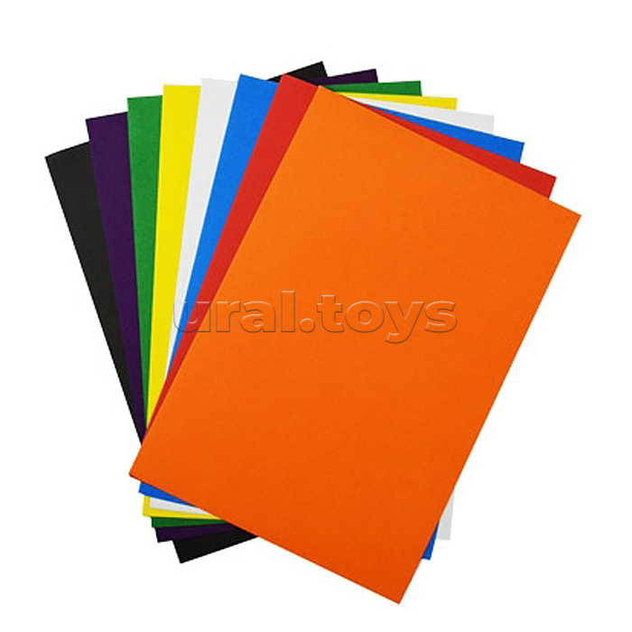 Бумага цветная А4 8л. 8цв. "Слоник с кубиками" двухсторонняя