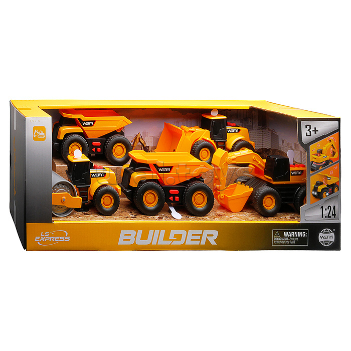 Набор машин "Стройка" 1:32 (свет, звук) в коробке