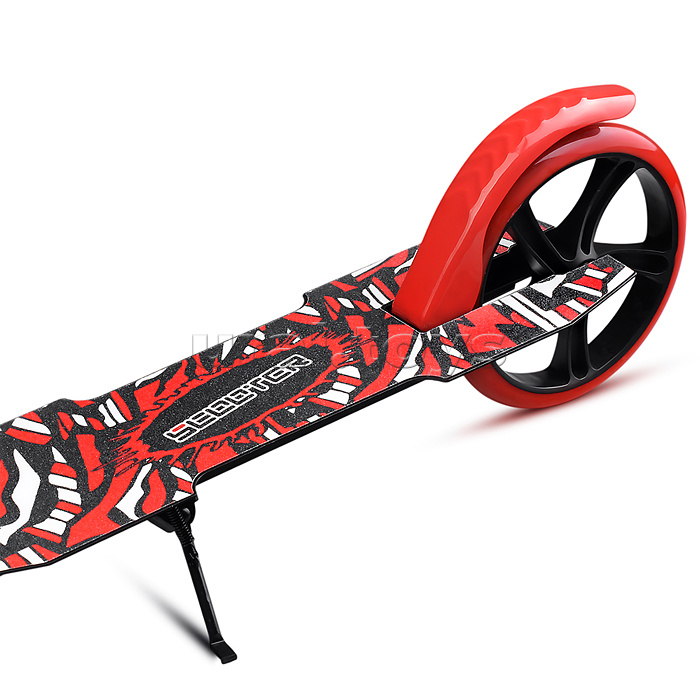 Самокат 2-х кол., красный, d 200 мм., PU, в коробке