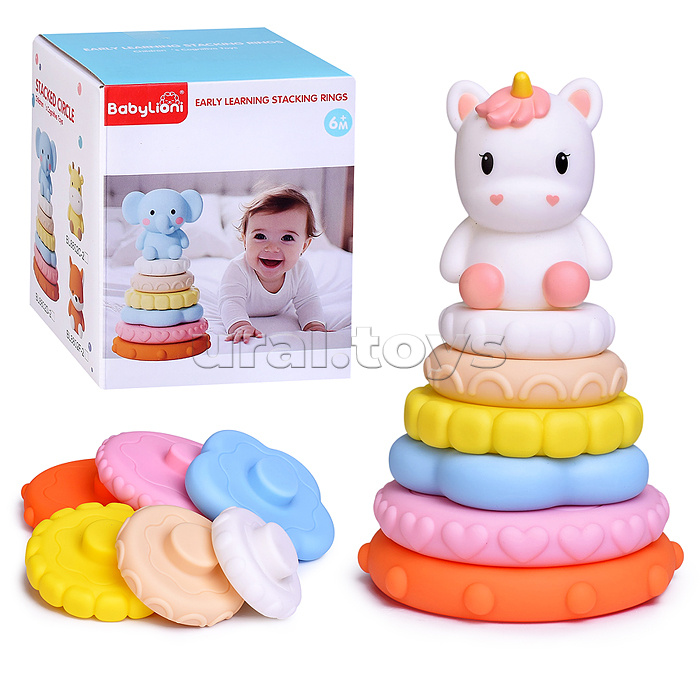 Пирамидка "Единорожка" в коробке