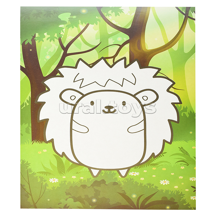 Раскраска пластилином "Лесные жители" 4 карт. А4 в папке