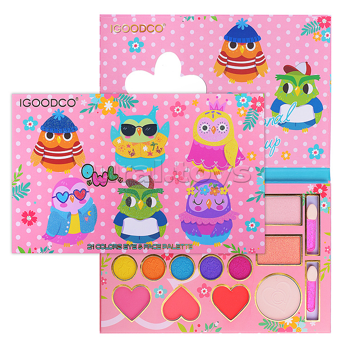 Косметика детская "Сердечко" (палетка теней)