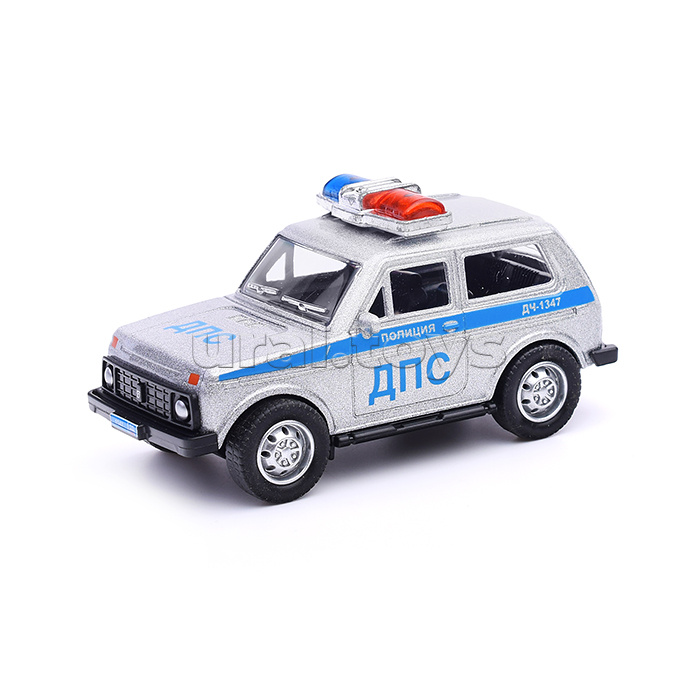 Машина металл LADA Полиция, 10 см, инерция, в коробке