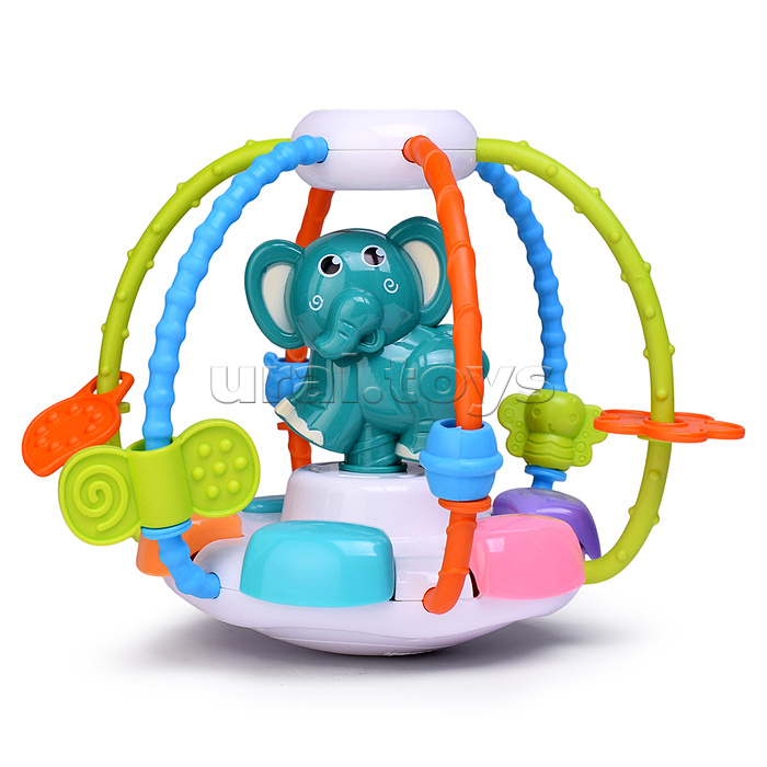 Игрушка развивающая "Милый шар-зверюшка" свет, звук, в коробке