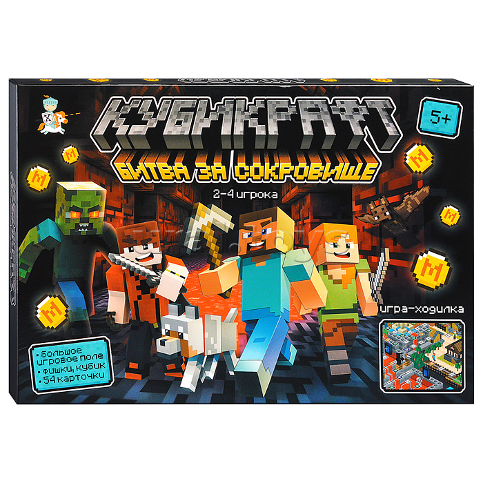 Игра настольная "Кубикрафт" Битва за сокровища Игра настольная "Кубикрафт" Битва за сокровища