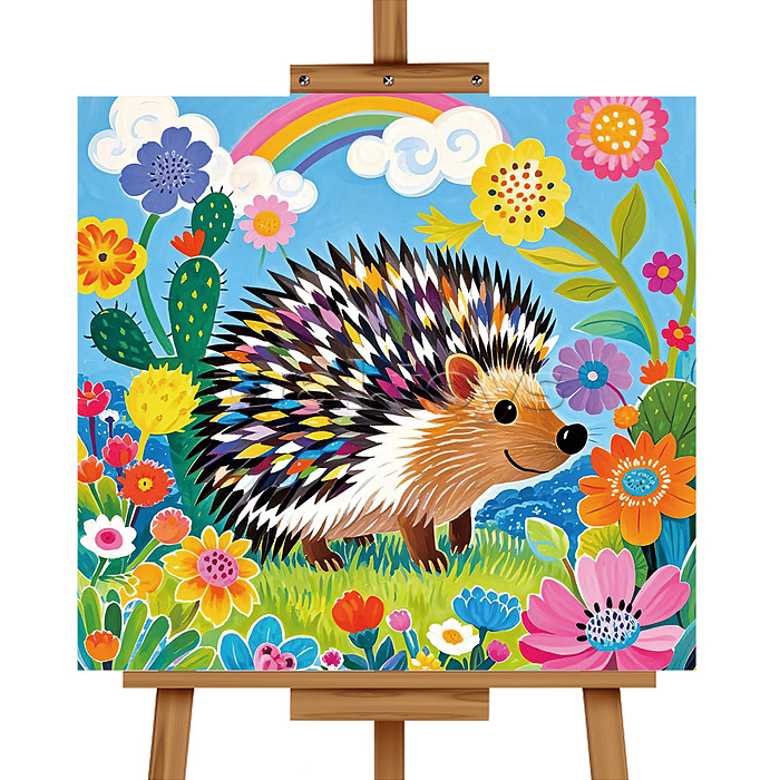 Мозаика алмазная "Ёжик" 20*20см.