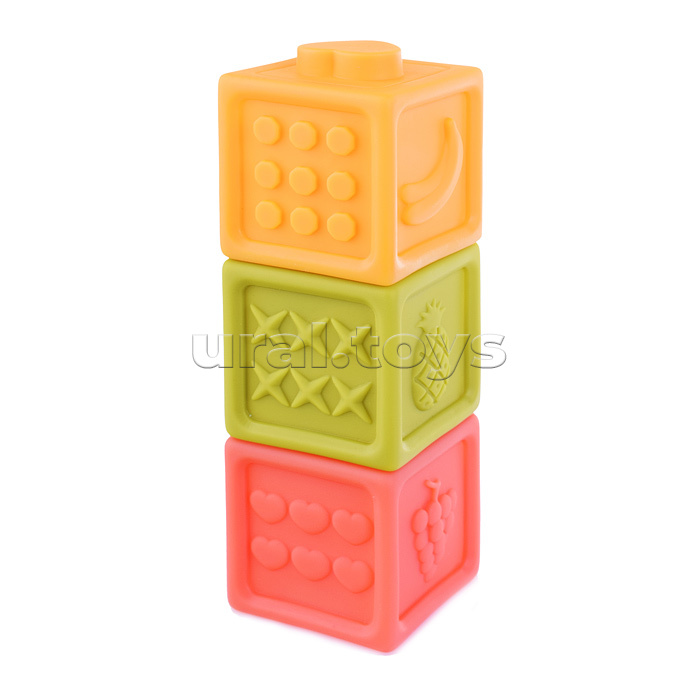Набор тактильных кубиков, в коробке