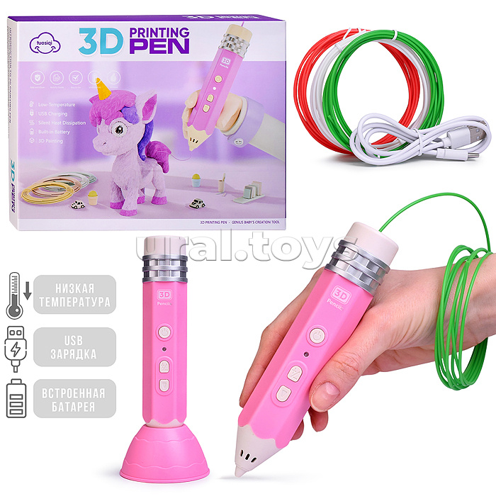Набор для рисования "Единорог" с 3Д ручкой, в коробке