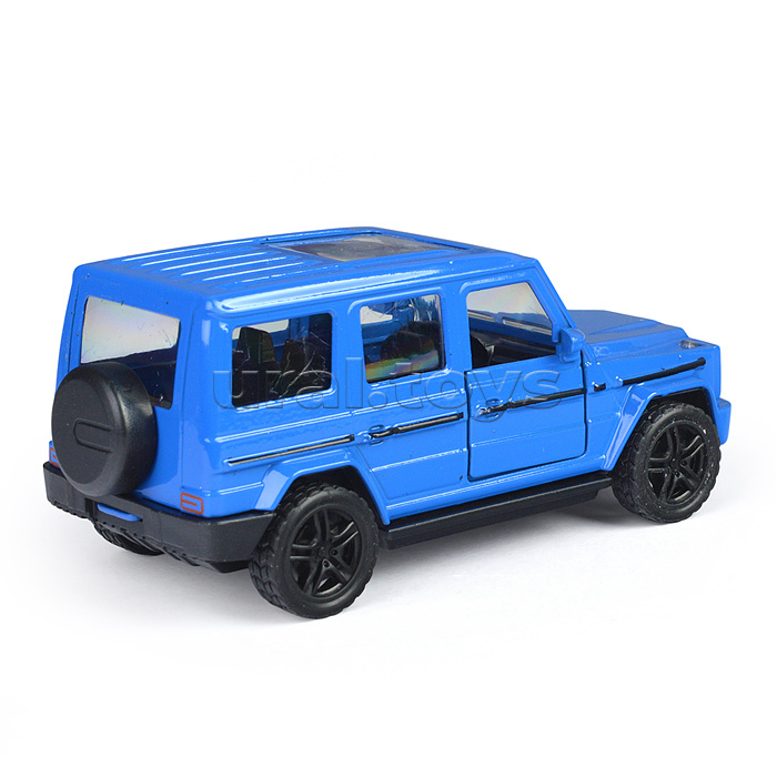 Синяя инерционная машинка Внедорожник люкс die-cast, 1:32, открывающиеся двери