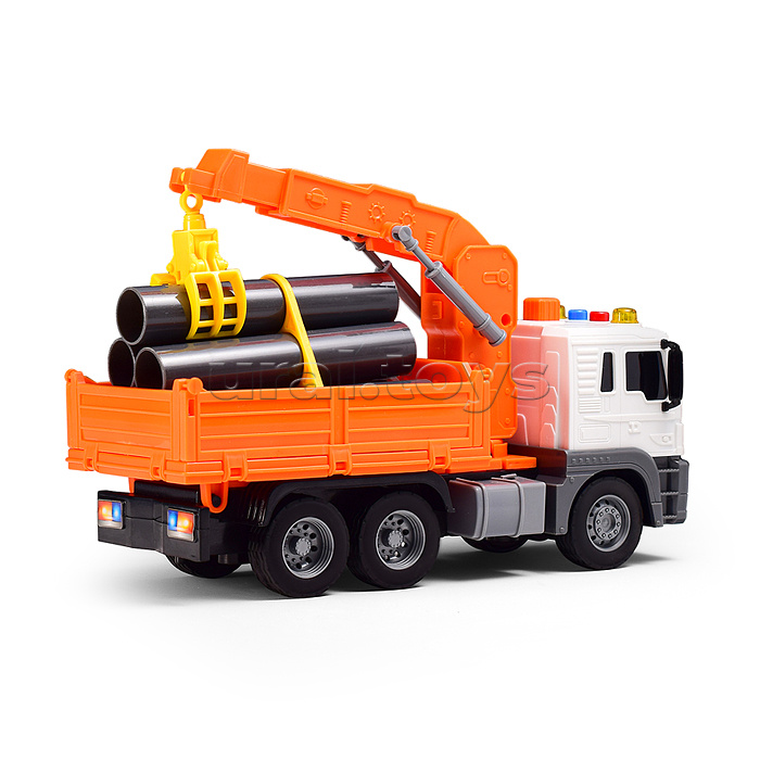 Машина "СтройЭнергия" 1:16 (свет, звук) в коробке (цвет оранжевый)